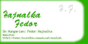 hajnalka fedor business card